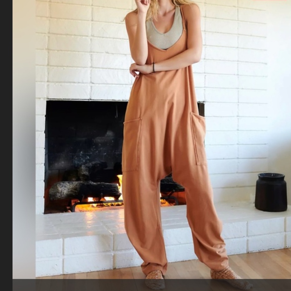 Free People FP Movement Hot Shot Onesie in Toasted Coconut